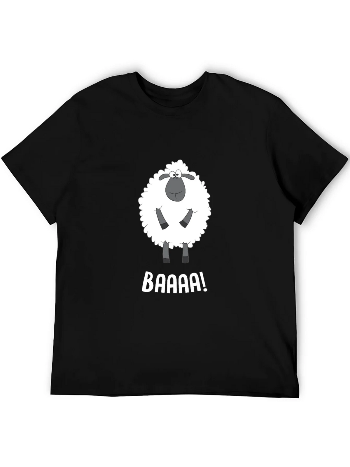 Funny Sheep BAAAA! Black T-Shirt product image 4