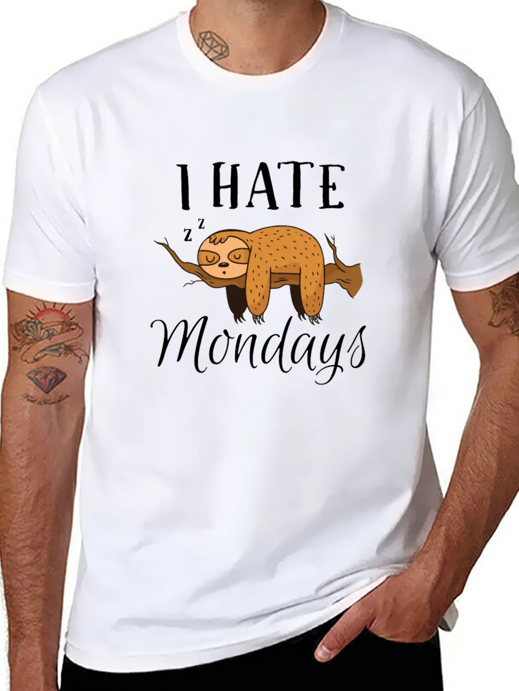 I Hate Mondays Sloth T-Shirt product image 7
