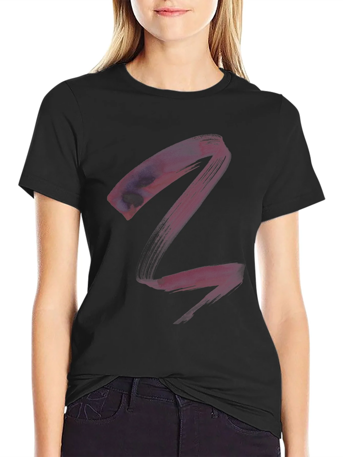 Abstract Art Black T-Shirt - Modern Casual Tee product image 2