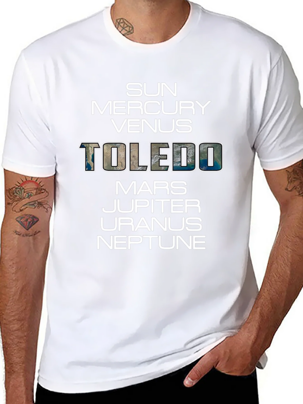 Planets Toledo Graphic T-Shirt - Mens Crew Neck Tee product image 7