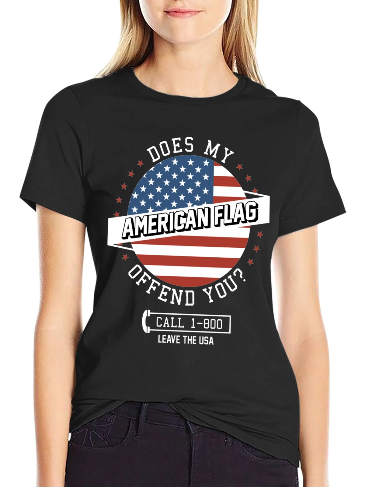 American Flag Graphic Tee - Patriotic Humor T-Shirt product image 2