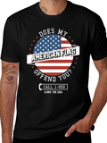 American Flag Graphic Tee - Patriotic Humor T-Shirt product image 1