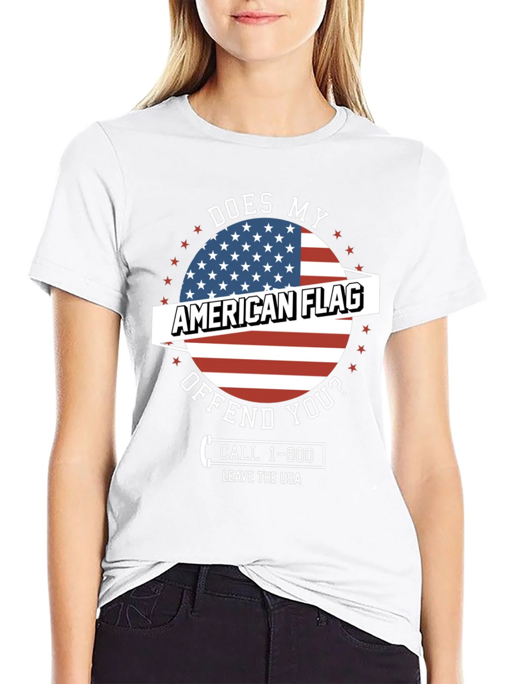American Flag Graphic Tee - Patriotic Humor T-Shirt product image 8