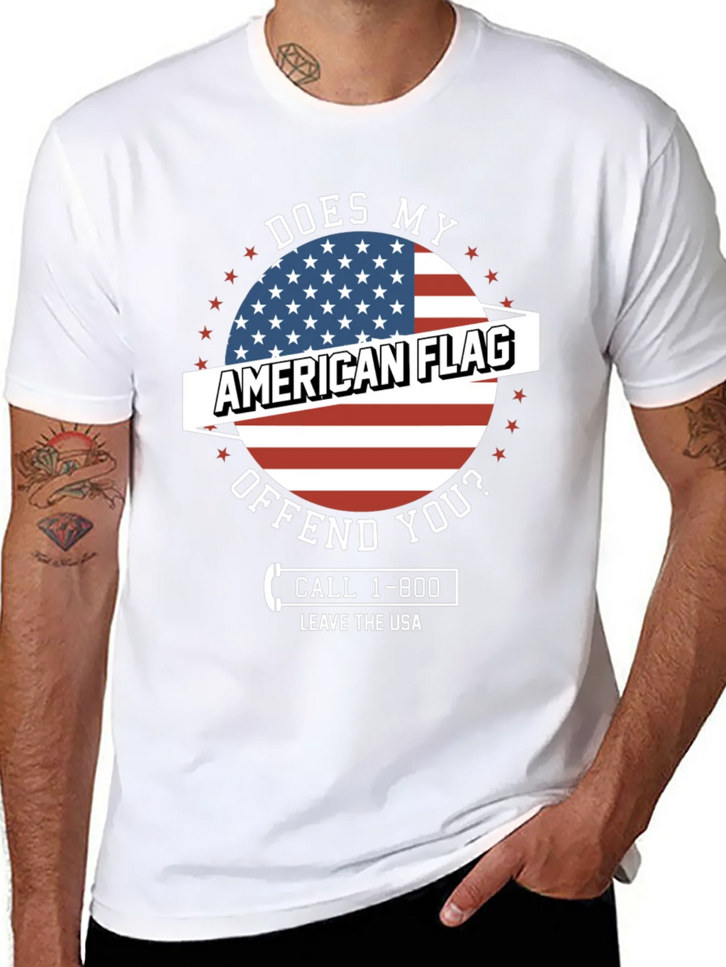 American Flag Graphic Tee - Patriotic Humor T-Shirt product image 7