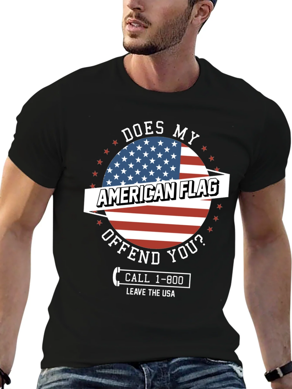 American Flag Graphic Tee - Patriotic Humor T-Shirt product image 6