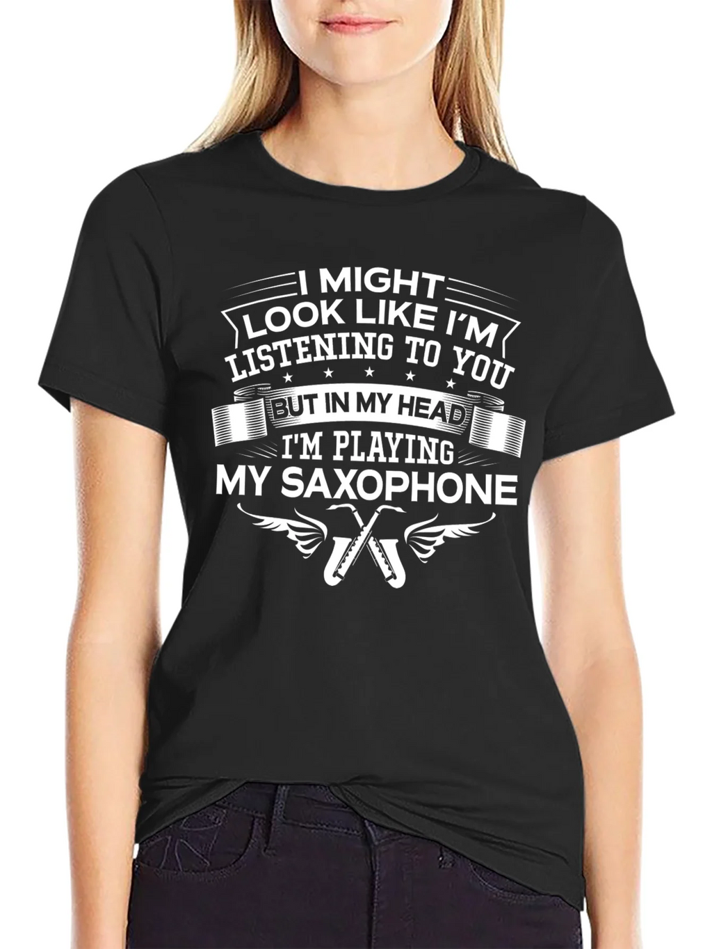 Saxophone Player Humor Graphic T-Shirt product image 2