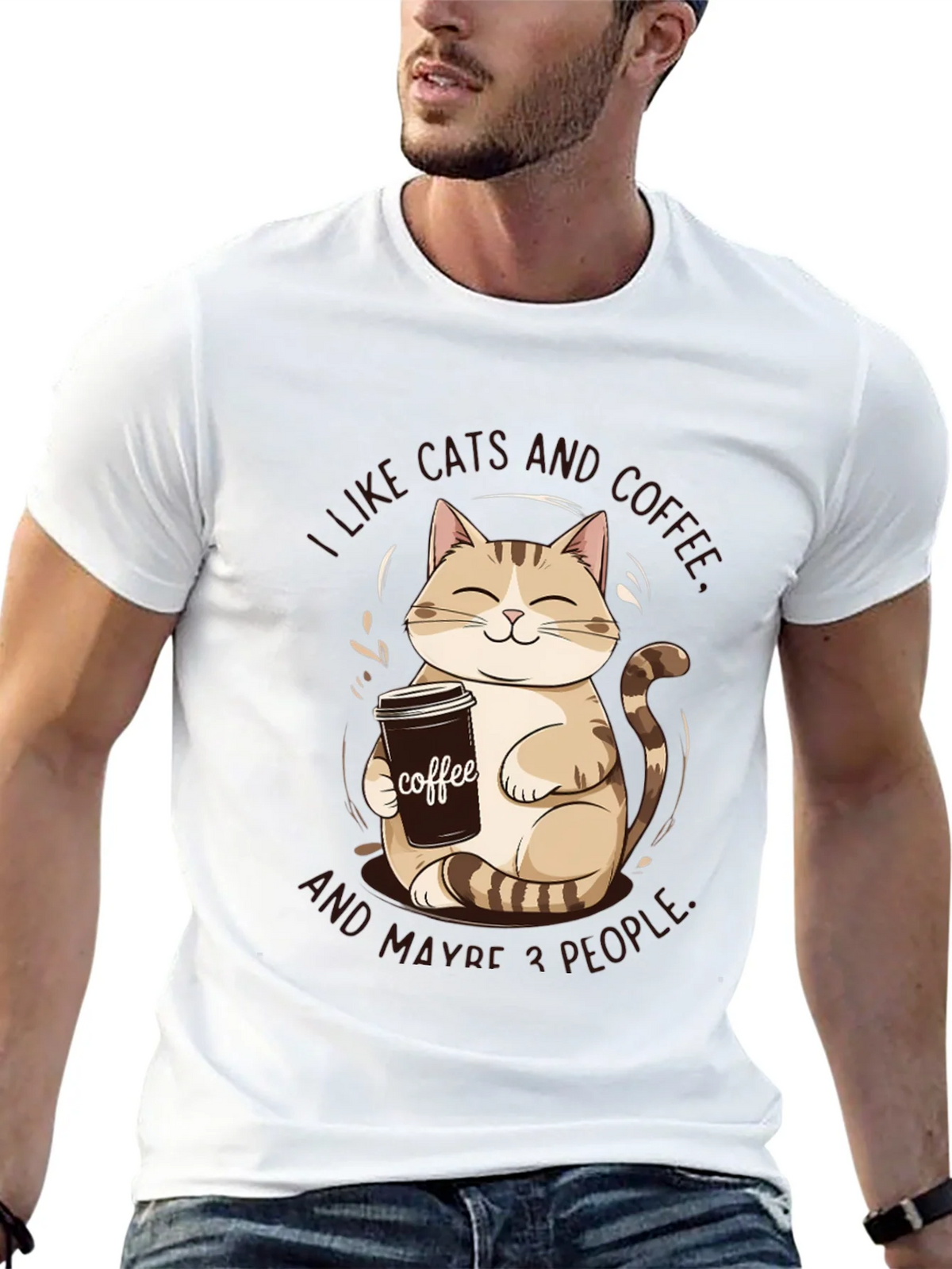 I Like Cats and Coffee Graphic Tee product image 12