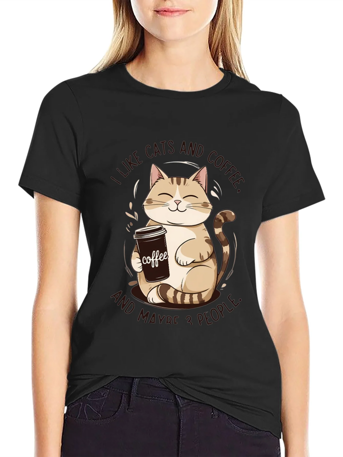 I Like Cats and Coffee Graphic Tee product image 2