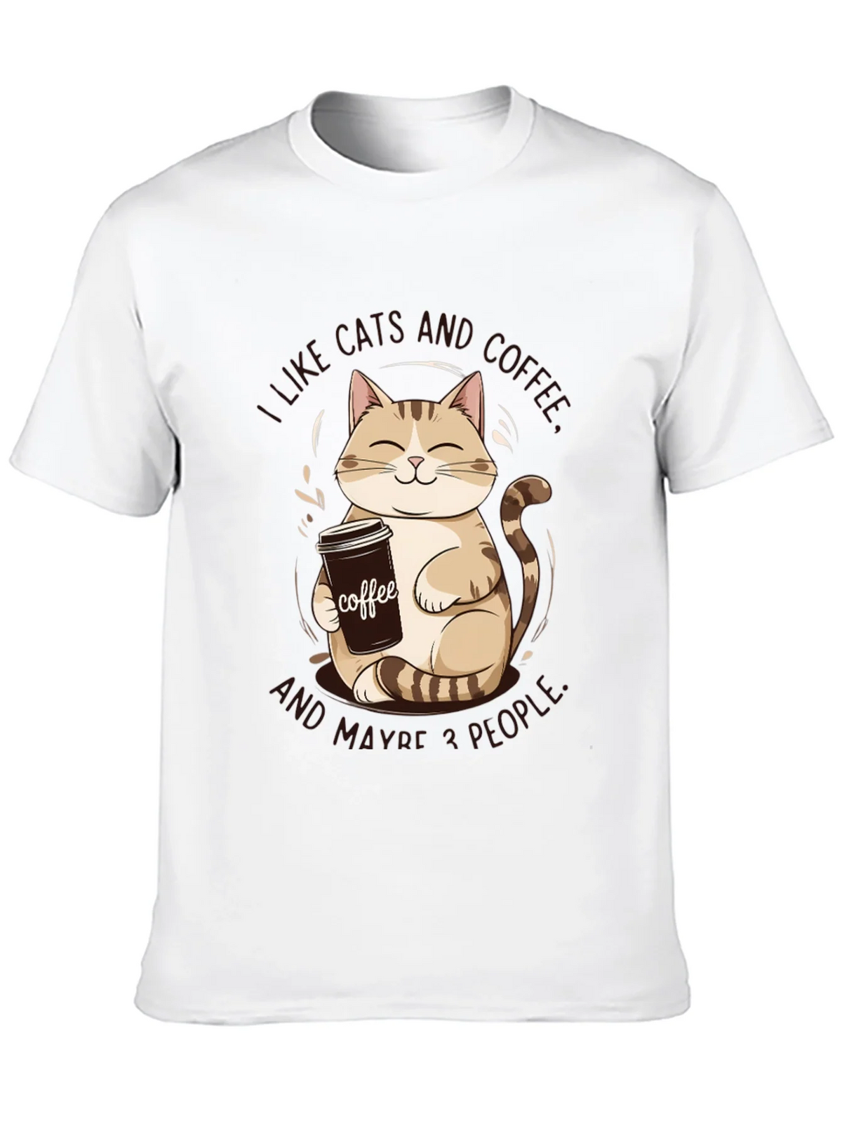 I Like Cats and Coffee Graphic Tee product image 9