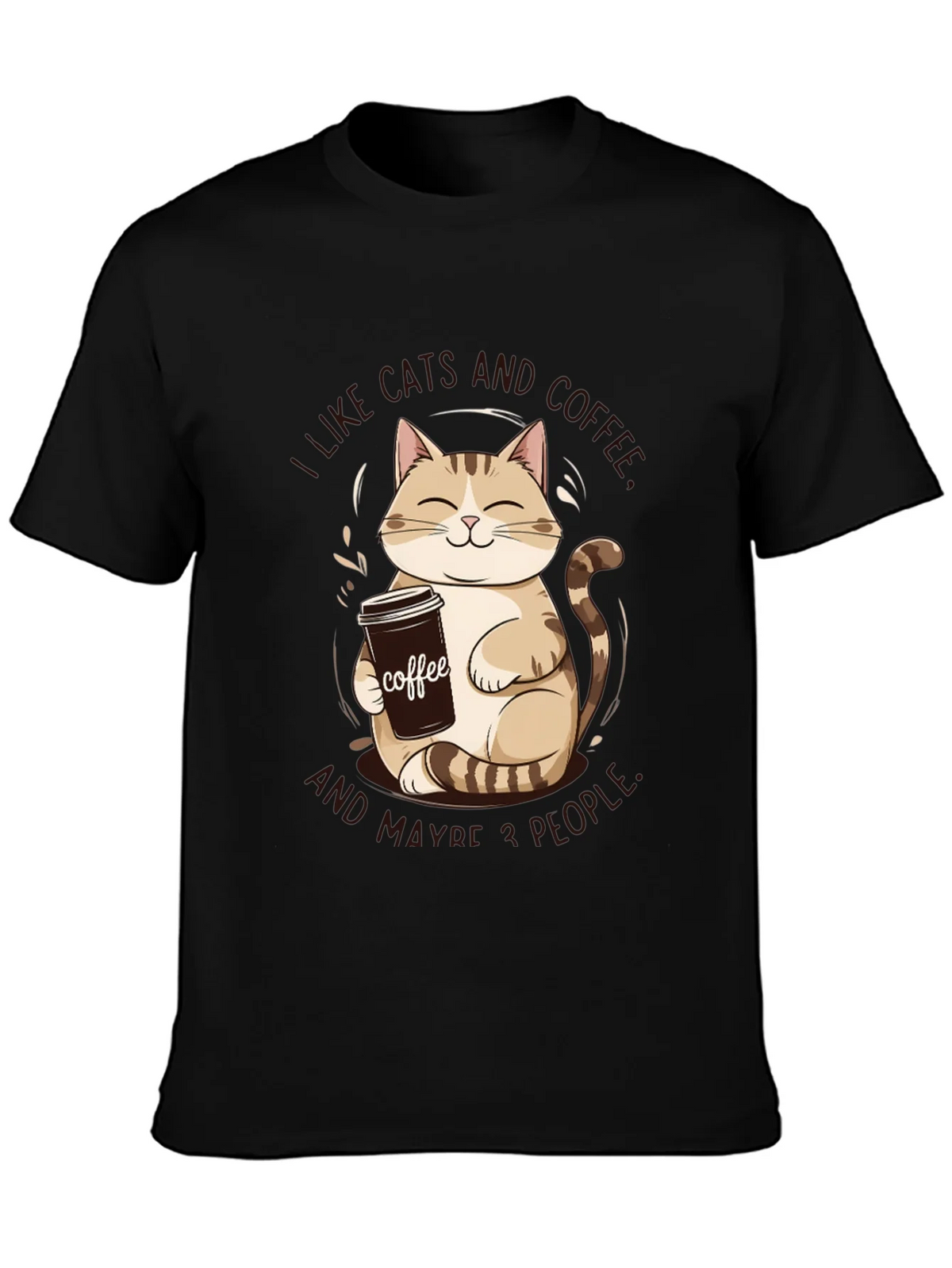 I Like Cats and Coffee Graphic Tee product image 3