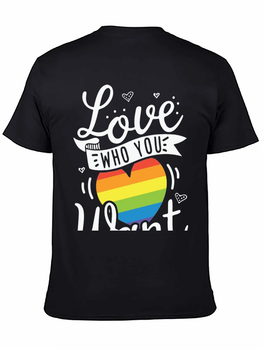 Love Who You Want Rainbow Heart Graphic Tee product image 4