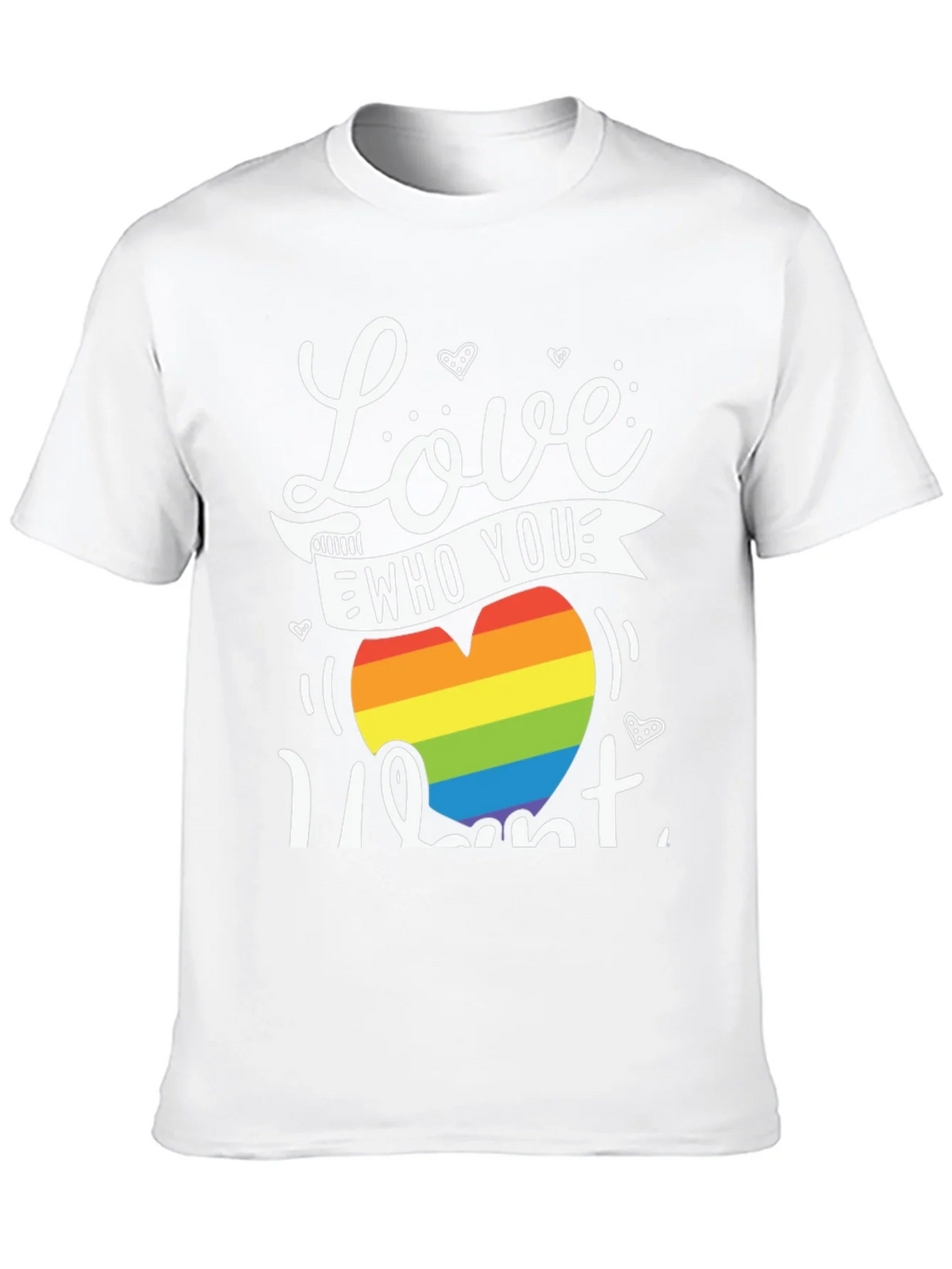 Love Who You Want Rainbow Heart Graphic Tee product image 9