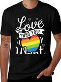 Love Who You Want Rainbow Heart Graphic Tee product image 1