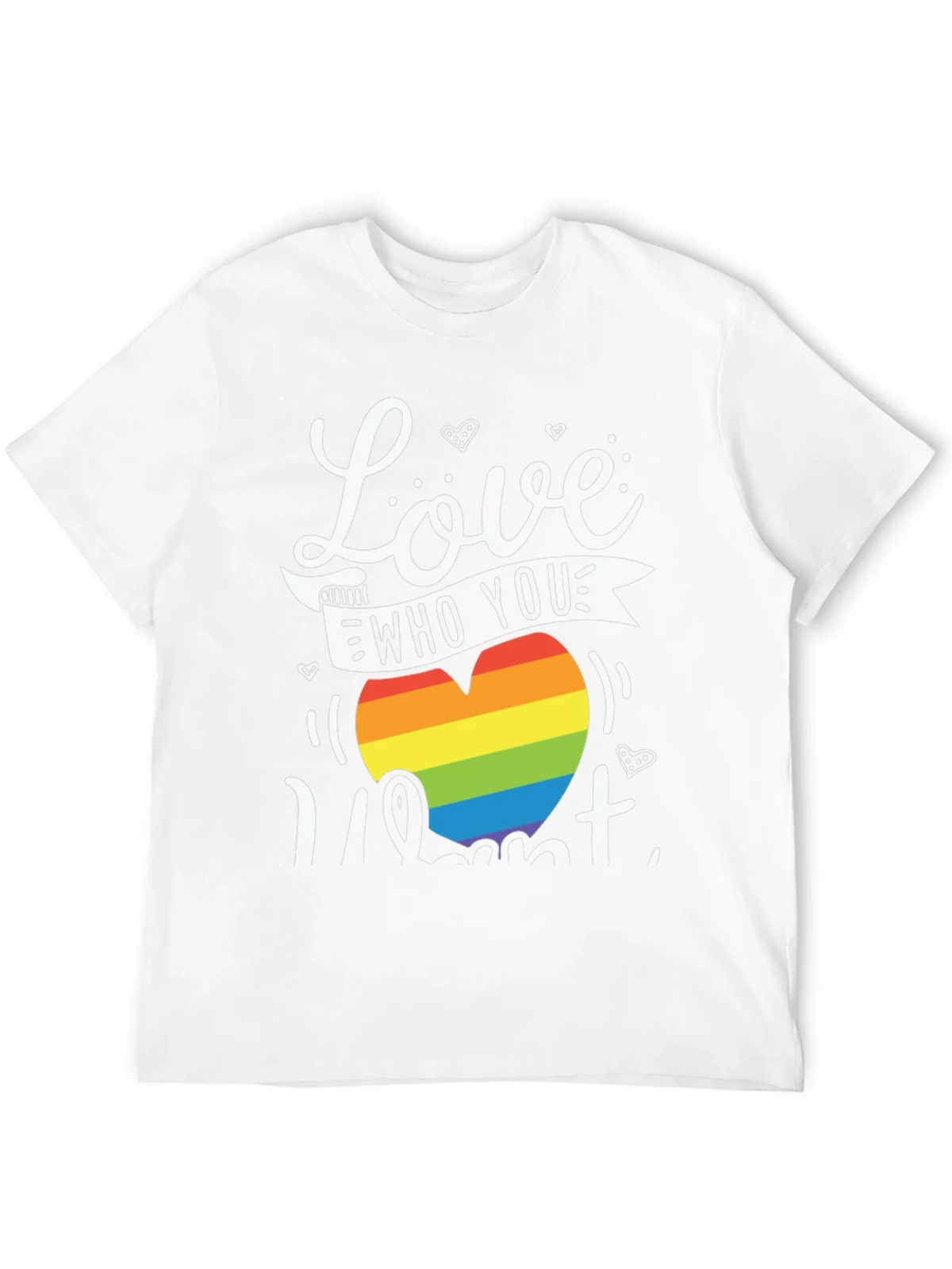 Love Who You Want Rainbow Heart Graphic Tee product image 11