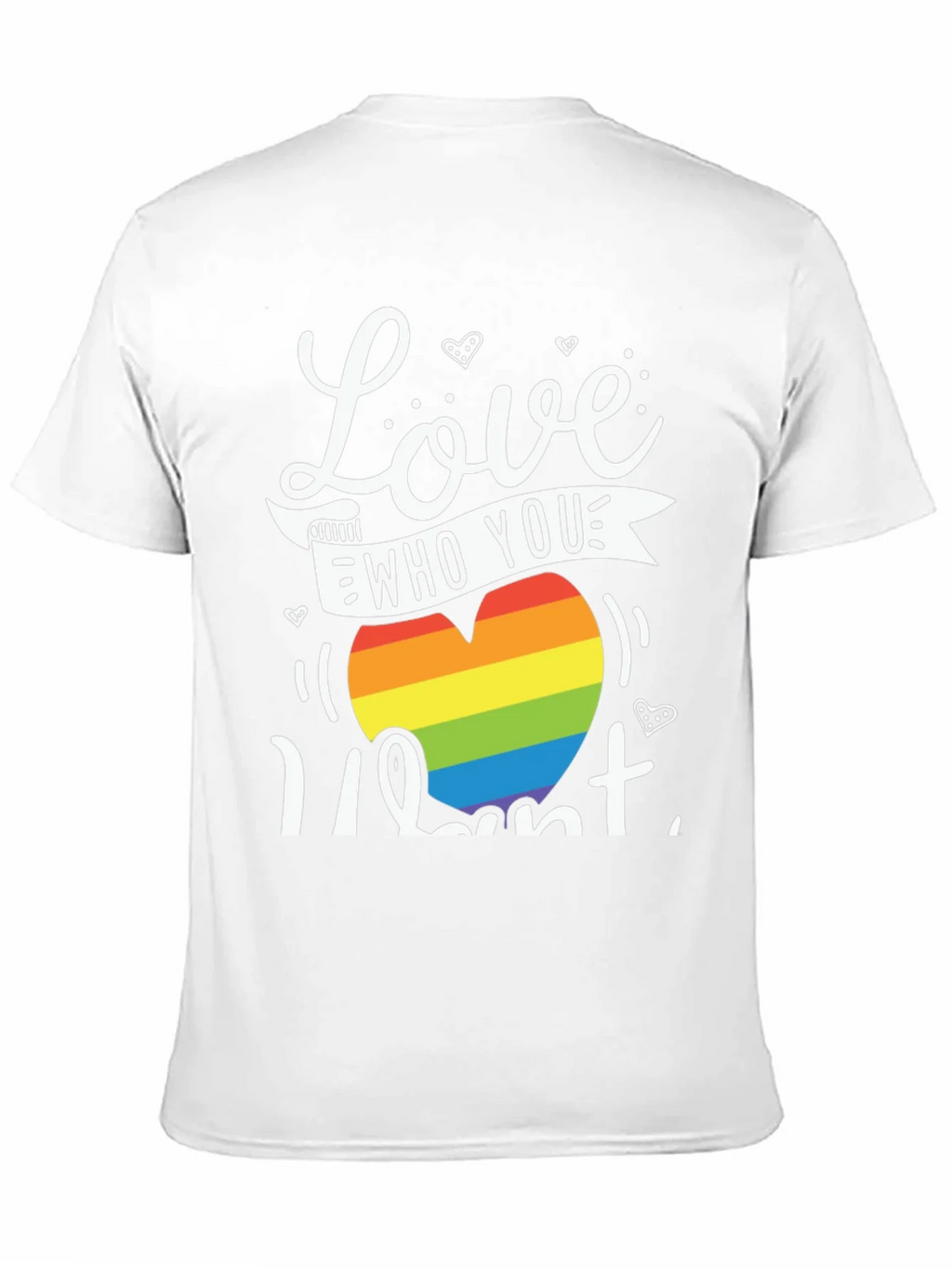 Love Who You Want Rainbow Heart Graphic Tee product image 10