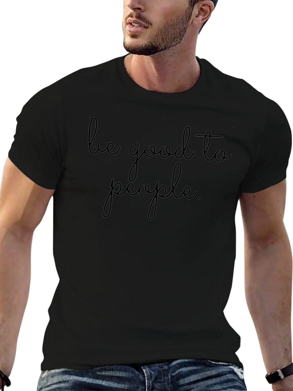 Be Good To People Graphic Tee - Soft Black T-Shirt product image 5