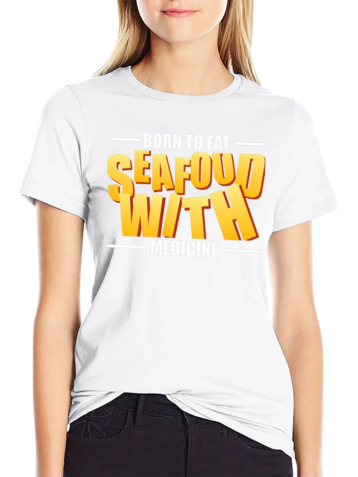 Born To Eat Seafood With Medicine Graphic Tee product image 6