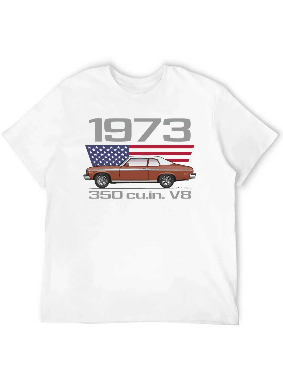 1973 Classic Car T-Shirt - V8 Engine Tee product image 11