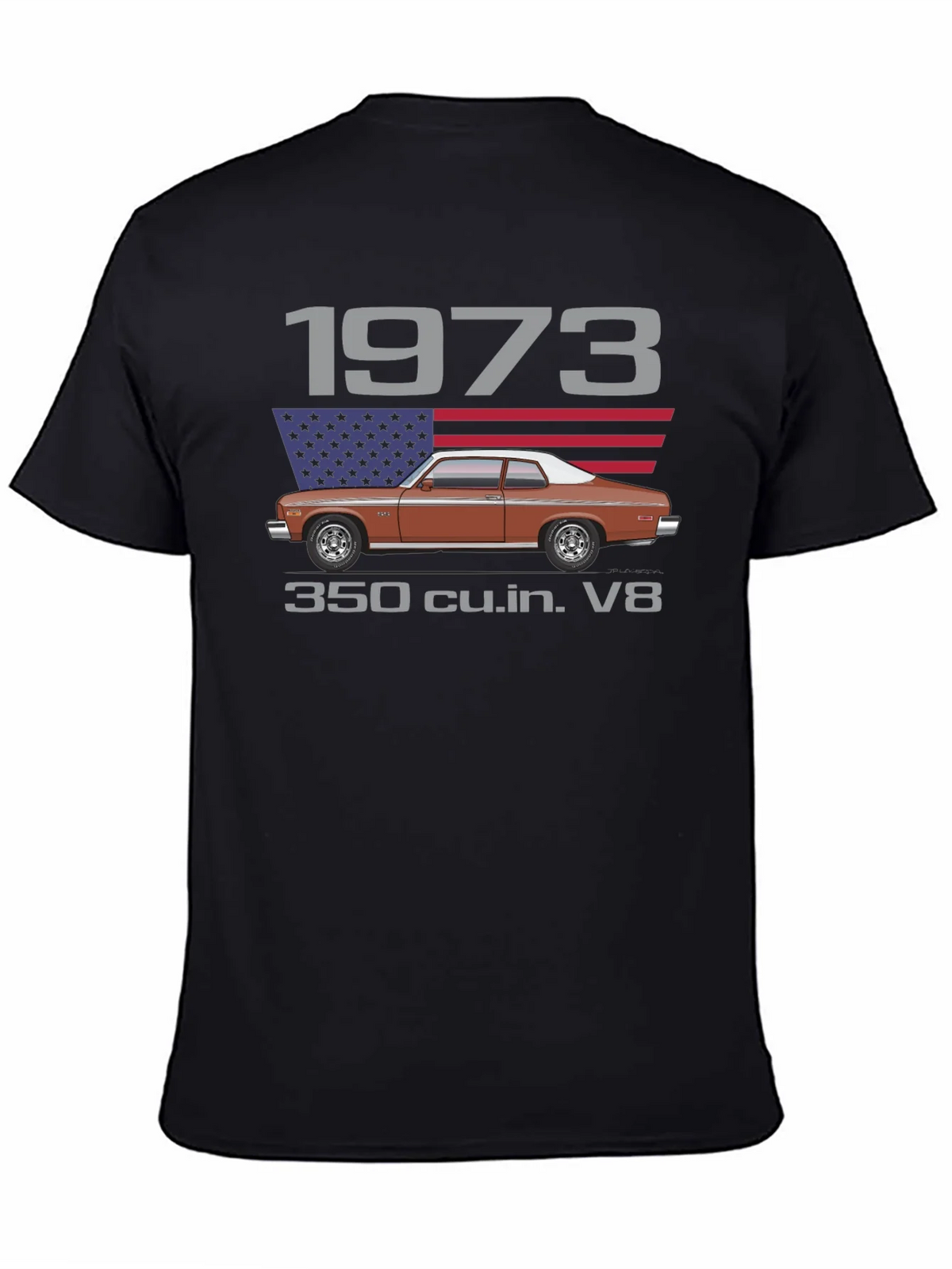 1973 Classic Car T-Shirt - V8 Engine Tee product image 4