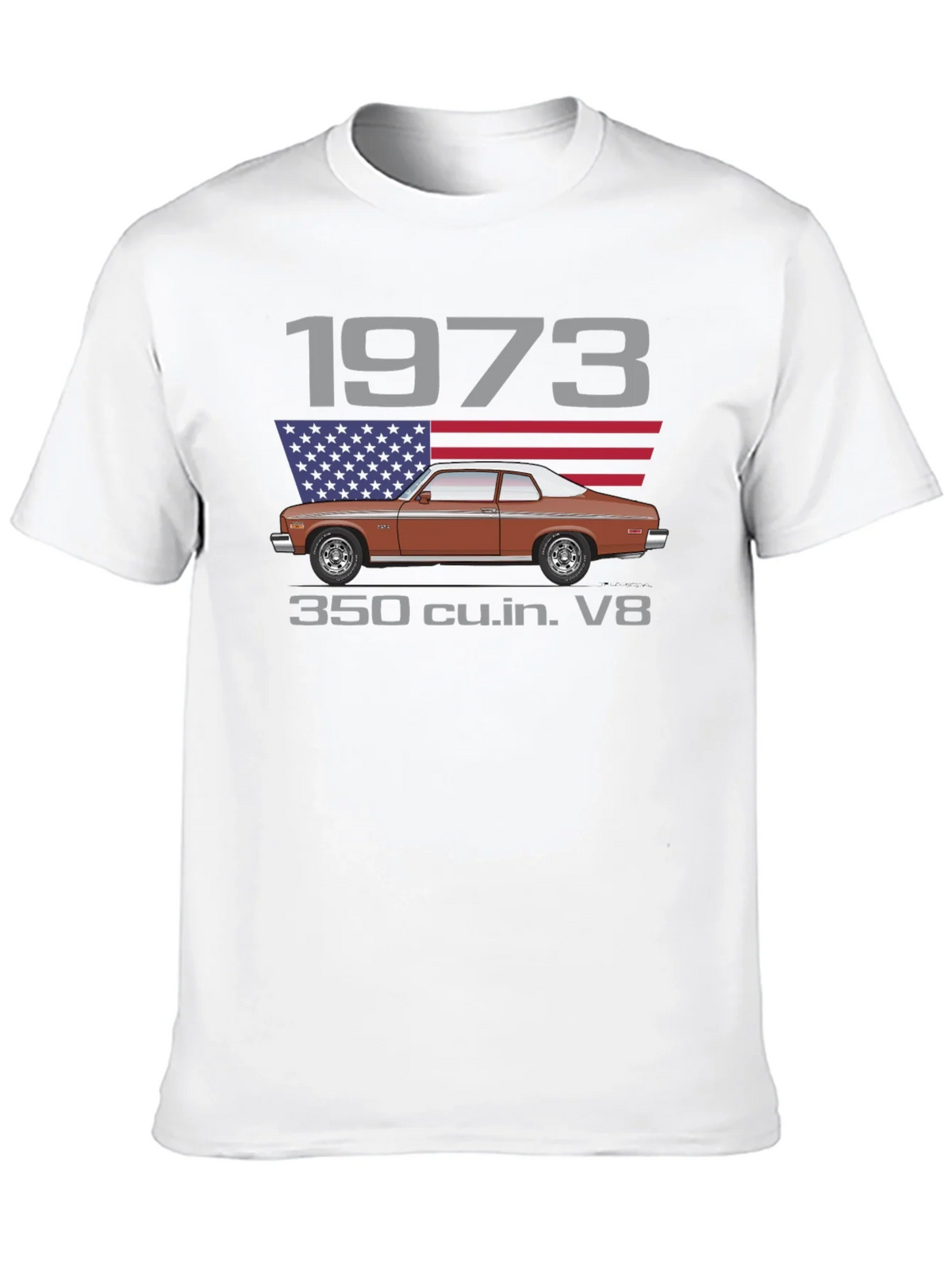 1973 Classic Car T-Shirt - V8 Engine Tee product image 9
