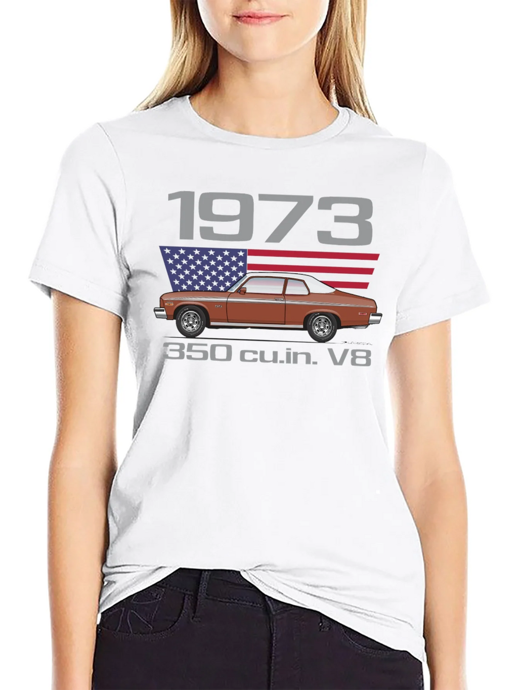 1973 Classic Car T-Shirt - V8 Engine Tee product image 8