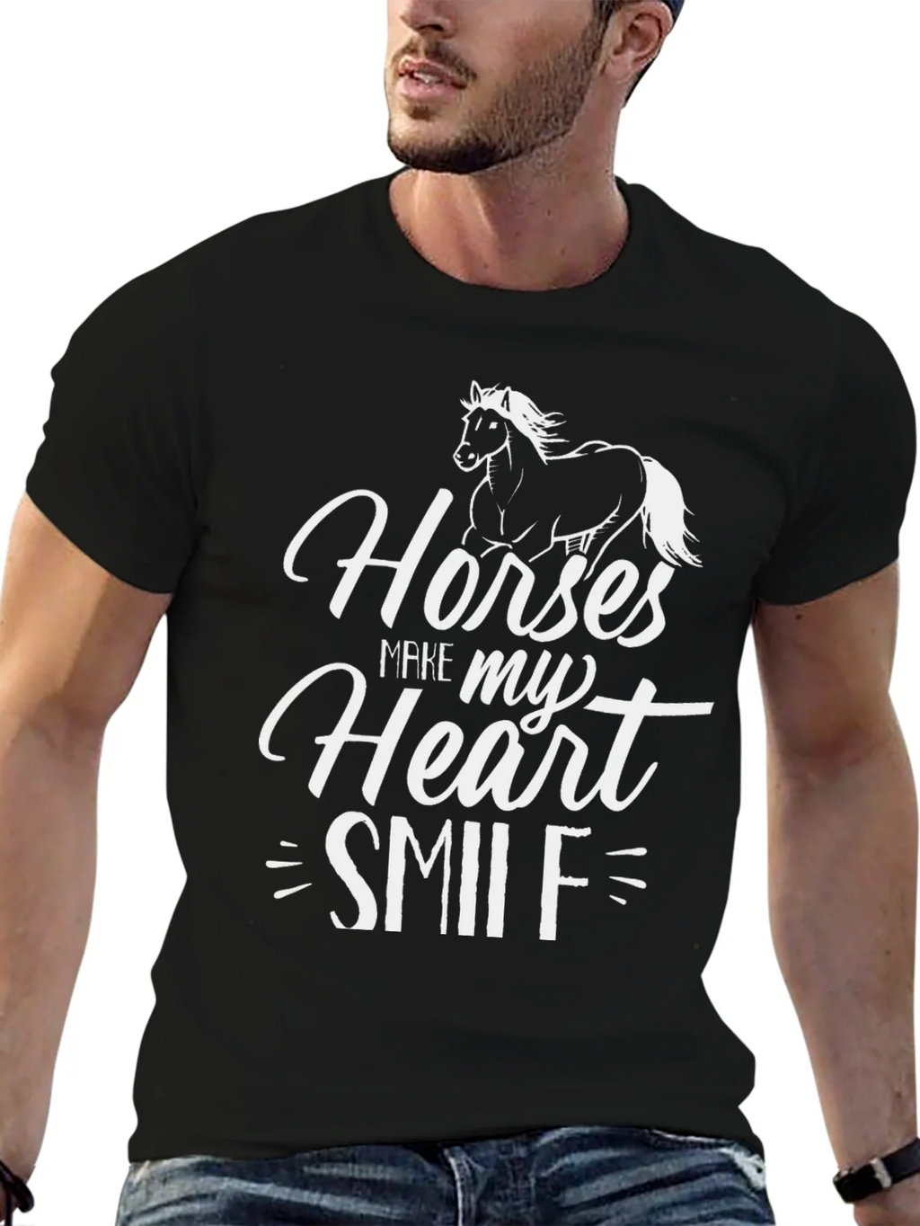 Horses Make My Heart Smile Graphic Tee product image 6