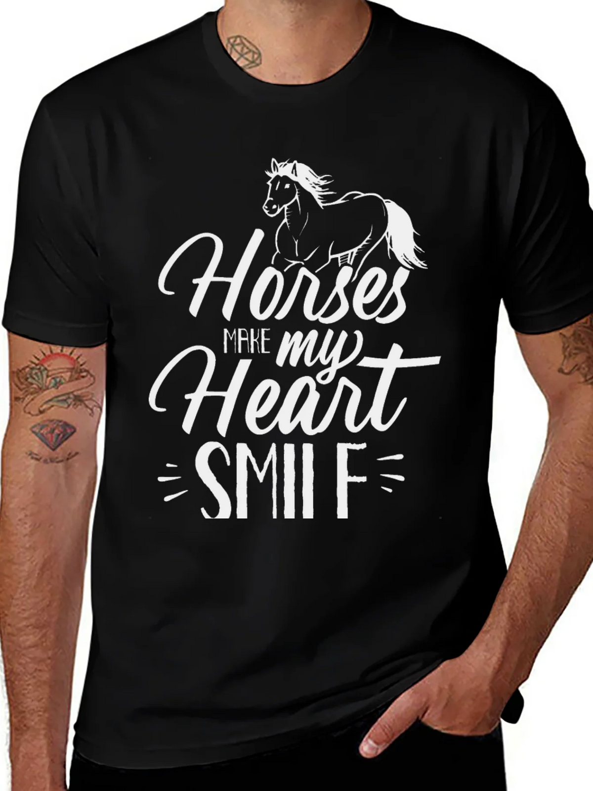 Horses Make My Heart Smile Graphic Tee product image 1