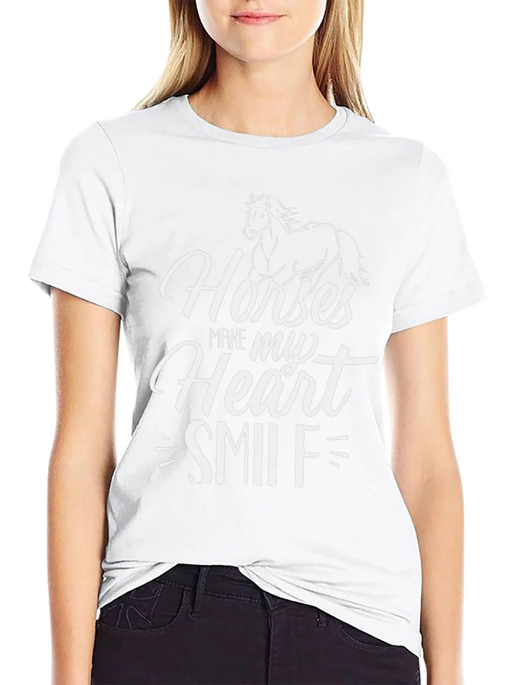 Horses Make My Heart Smile Graphic Tee product image 8