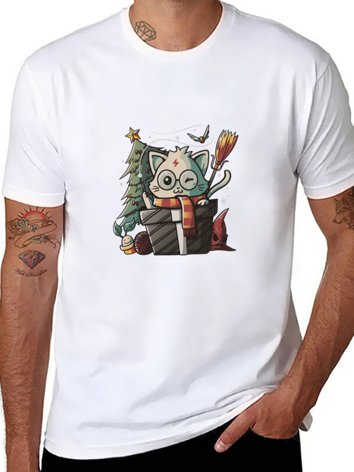 Harry Potter Christmas Cat T-Shirt product image 7