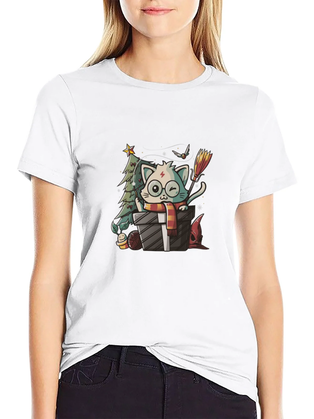 Harry Potter Christmas Cat T-Shirt product image 8