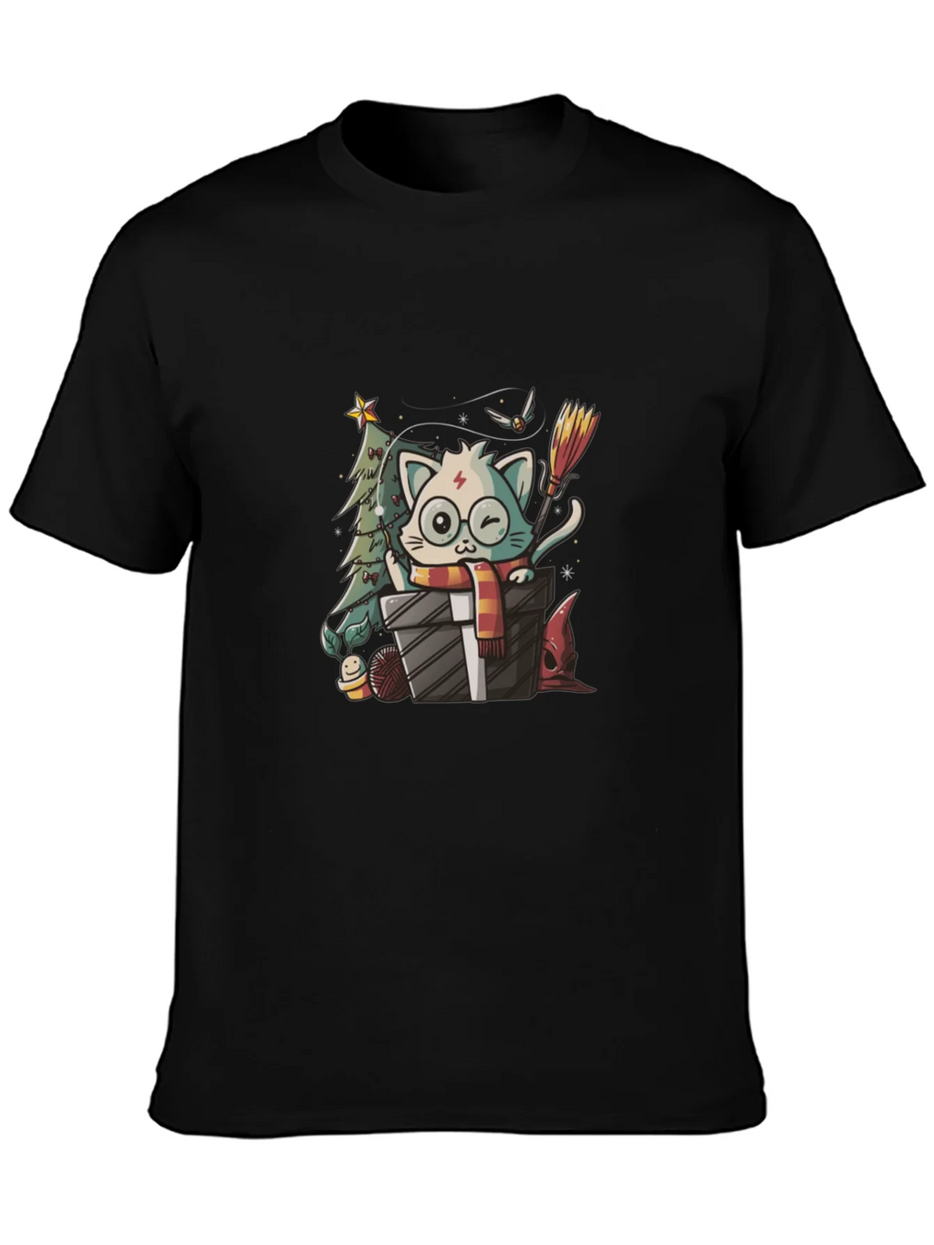 Harry Potter Christmas Cat T-Shirt product image 3