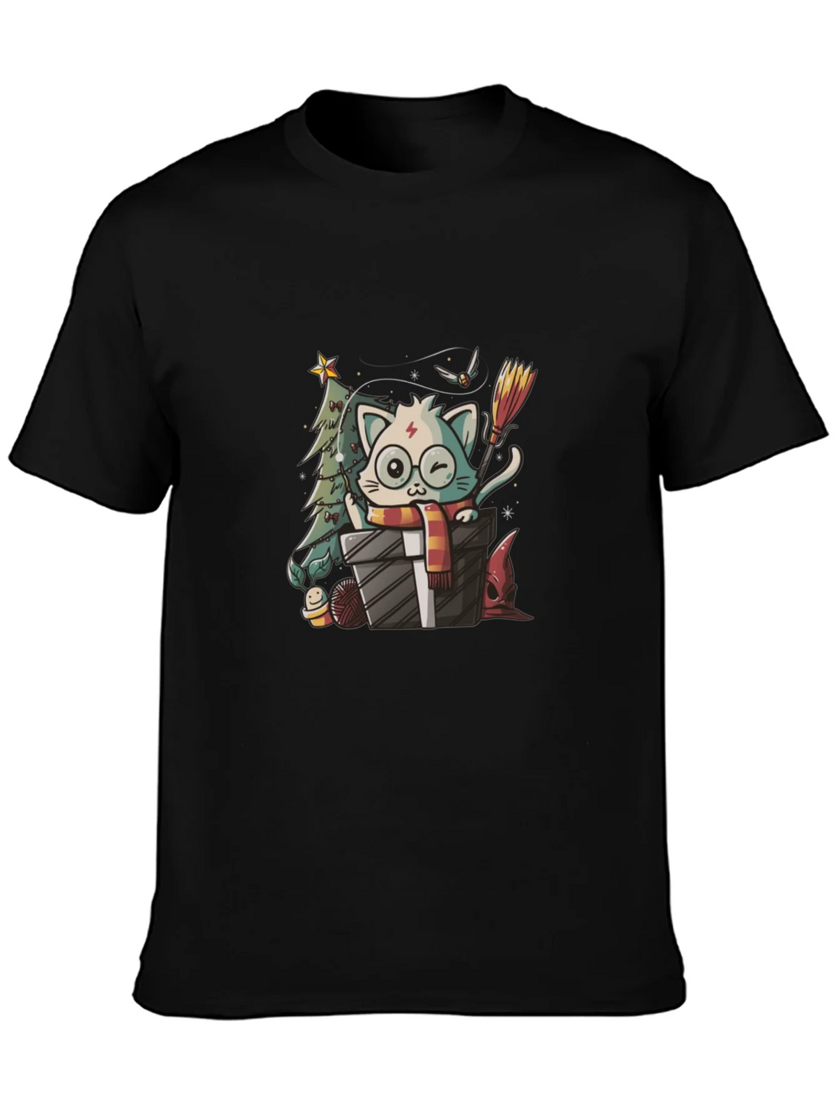 Harry Potter Christmas Cat T-Shirt product image 3