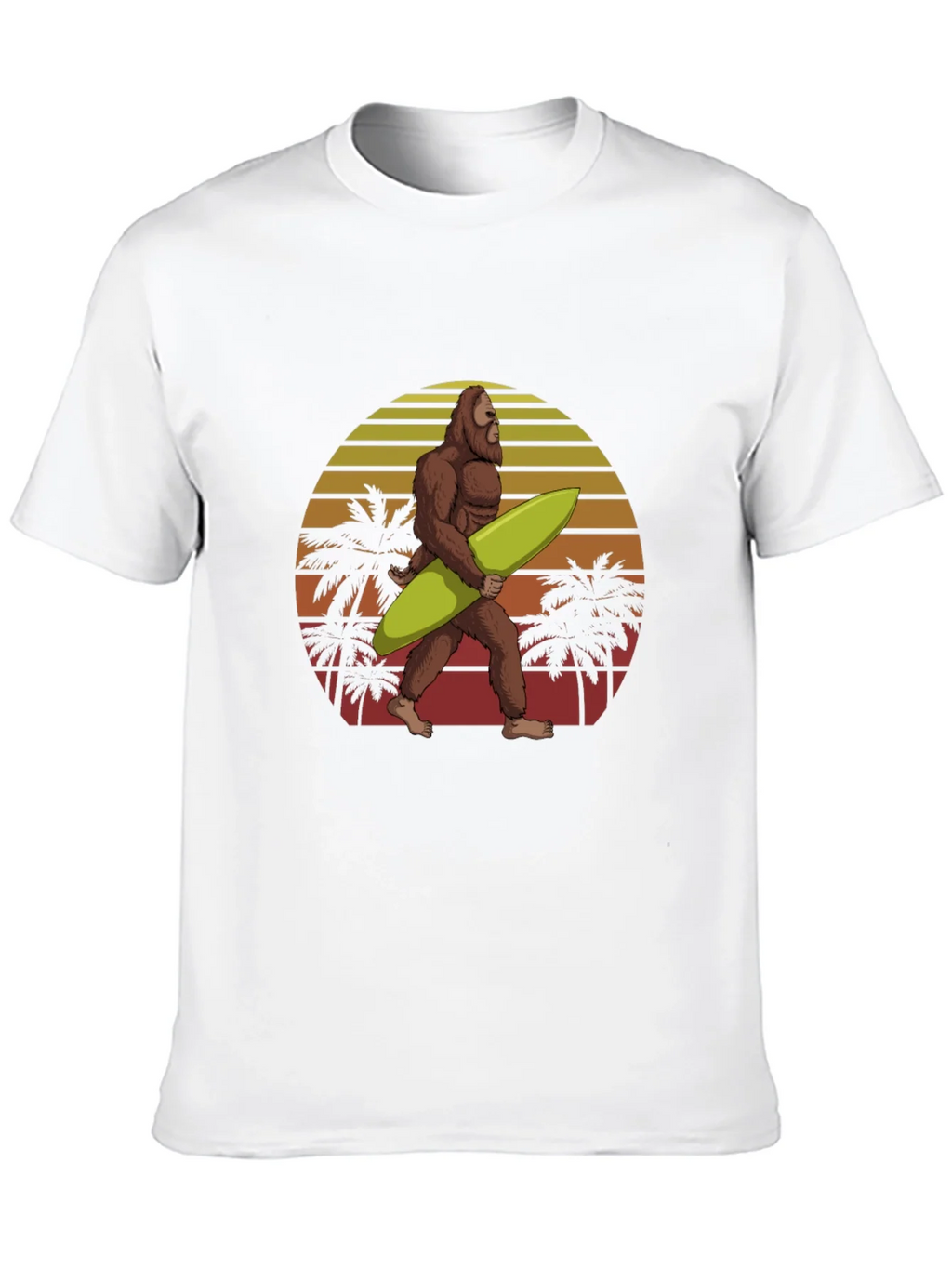 Bigfoot Surfing T-Shirt Retro Sunset Graphic Tee product image 7