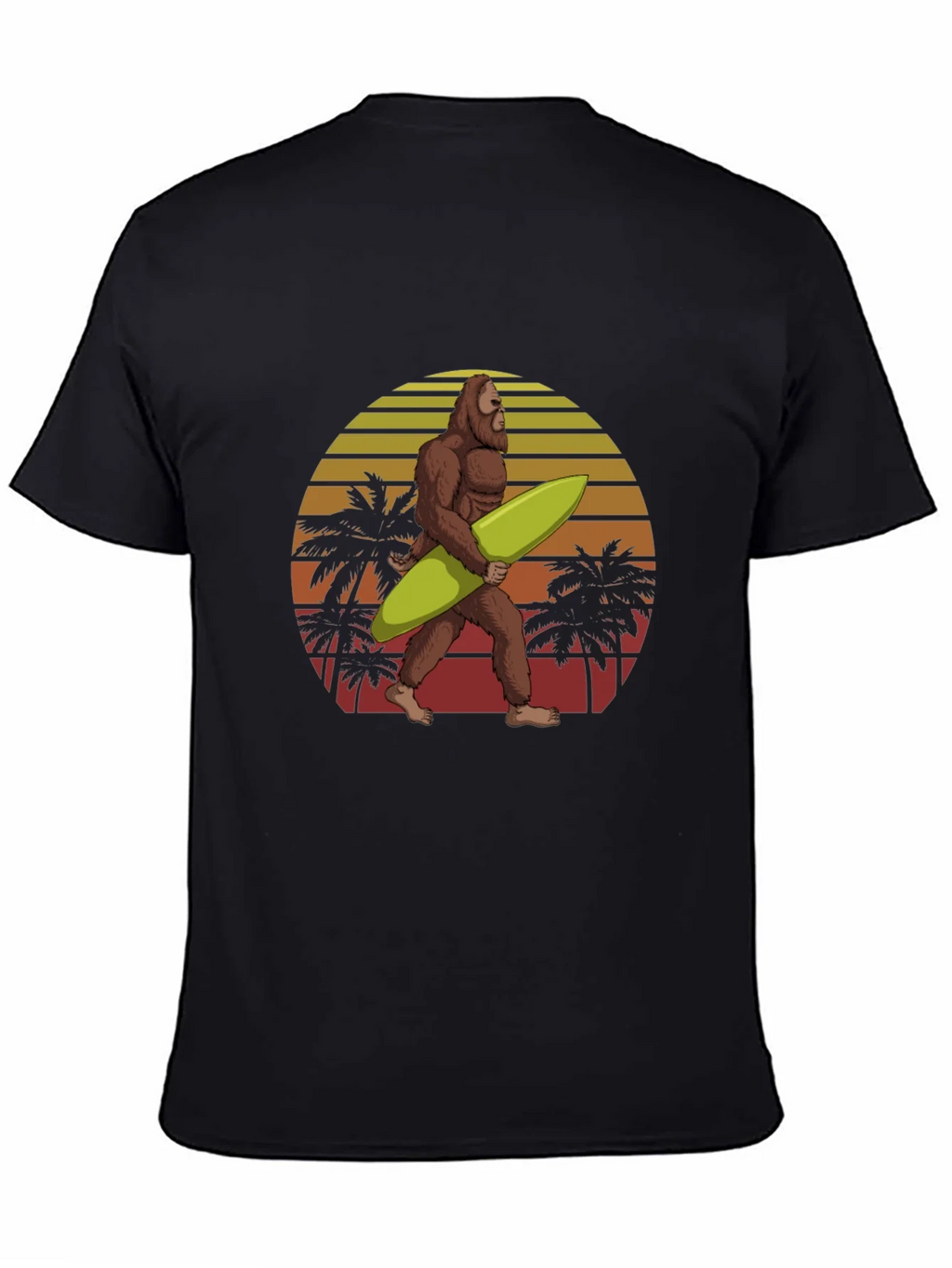Bigfoot Surfing T-Shirt Retro Sunset Graphic Tee product image 4