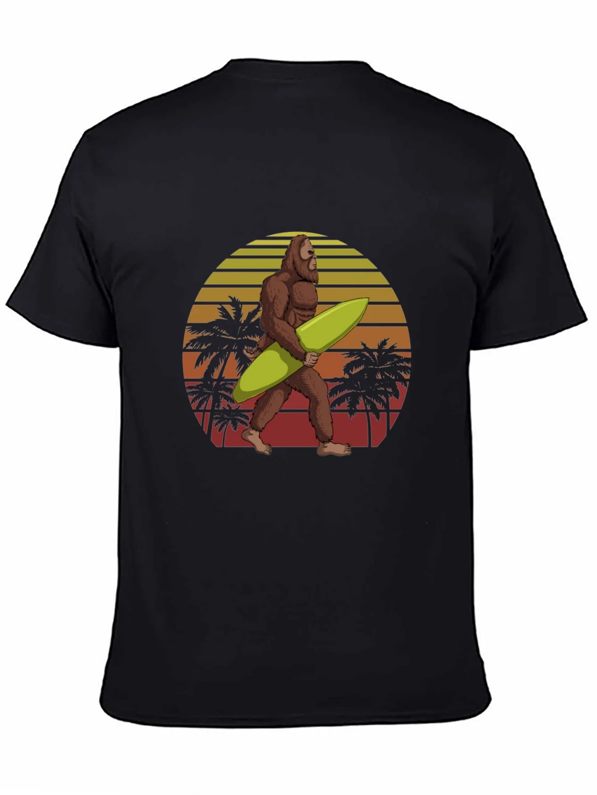 Bigfoot Surfing T-Shirt Retro Sunset Graphic Tee product image 4
