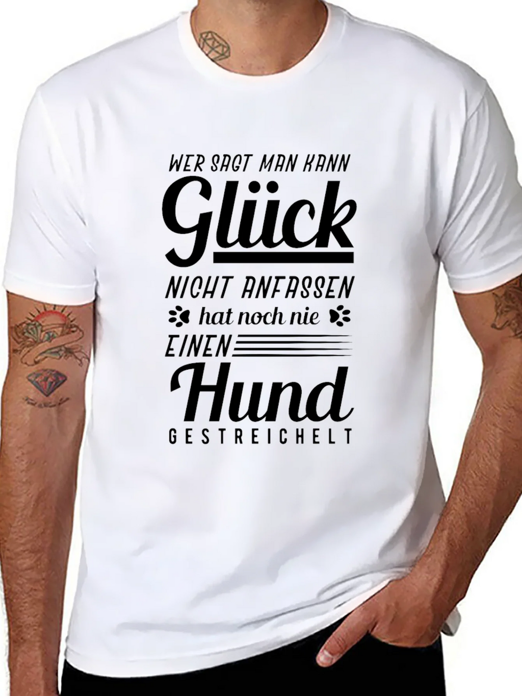 Glück Hund Black Graphic Tee product image 7
