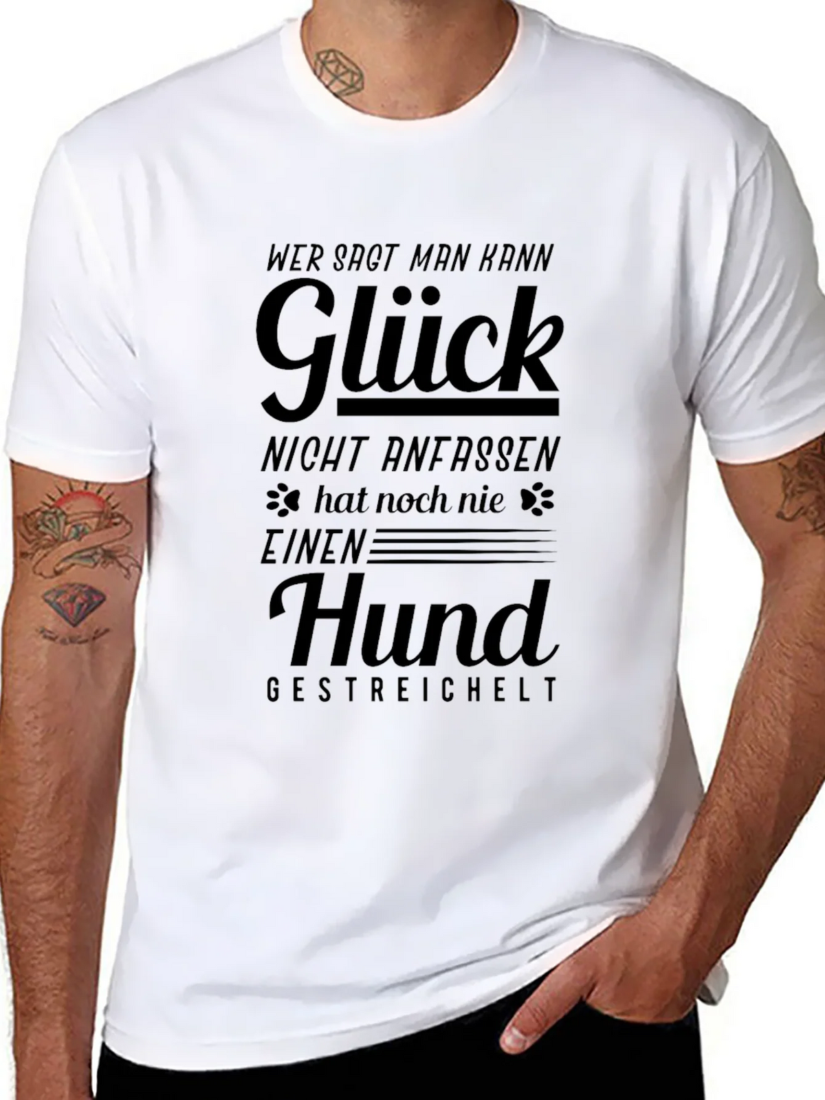 Glück Hund Black Graphic Tee product image 7
