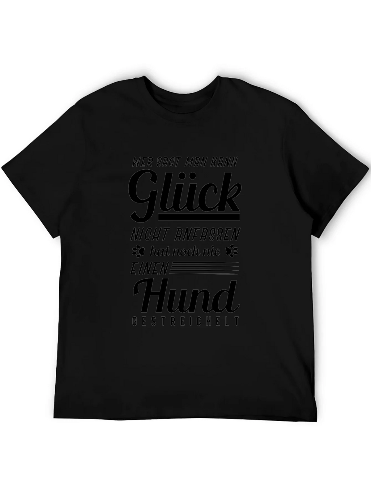 Glück Hund Black Graphic Tee product image 5