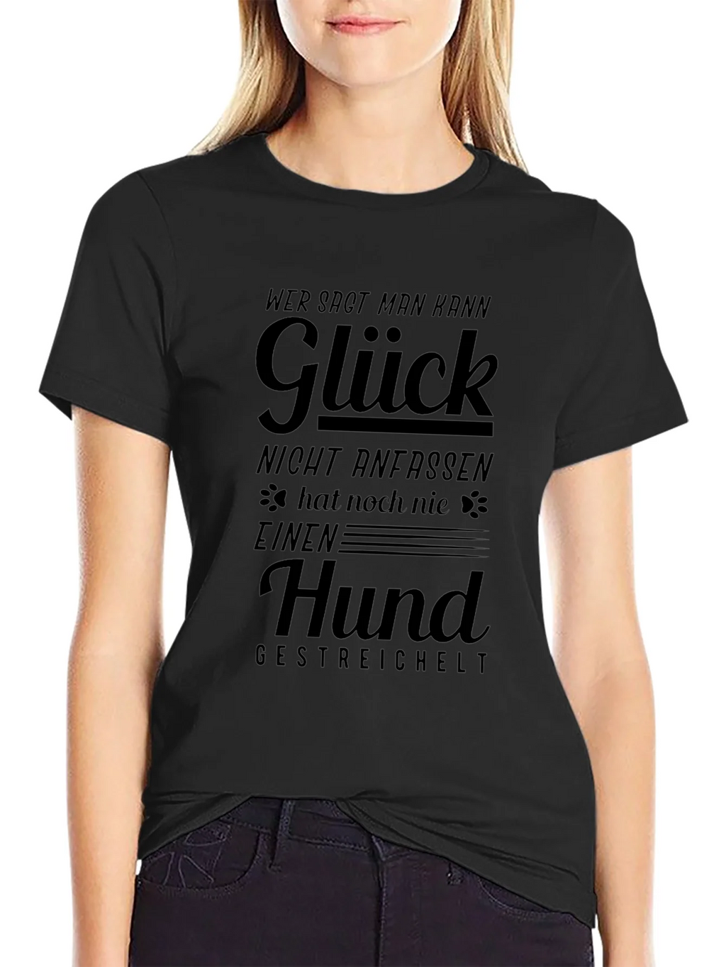 Glück Hund Black Graphic Tee product image 2