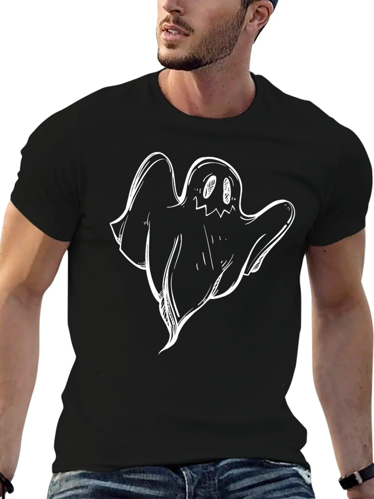 Spooky Ghost Graphic Tee - Halloween Ready! product image 6