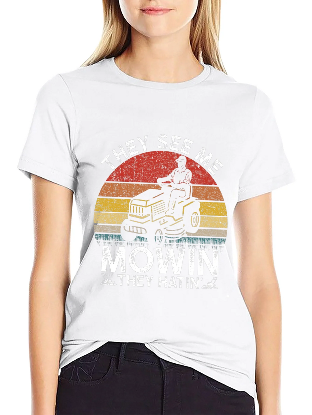 They See Me Mowin T-Shirt - Lawn Care Humor Tee product image 6