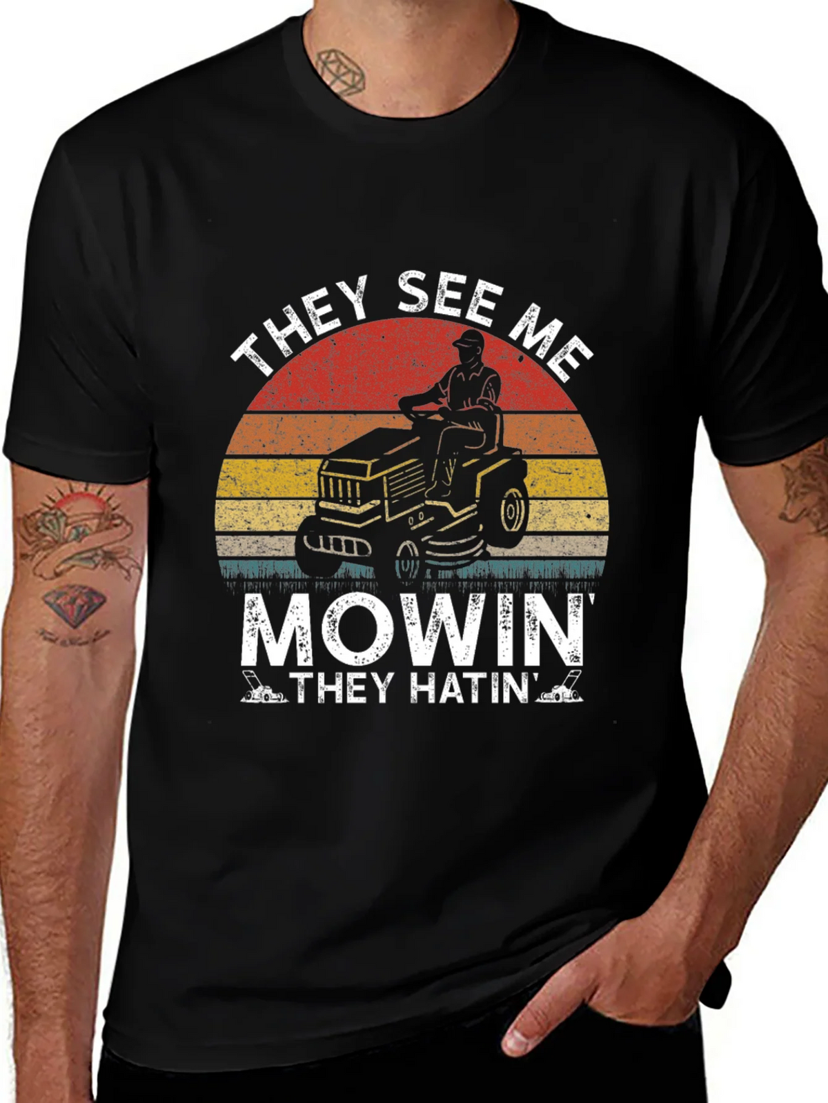They See Me Mowin T-Shirt - Lawn Care Humor Tee product image 1