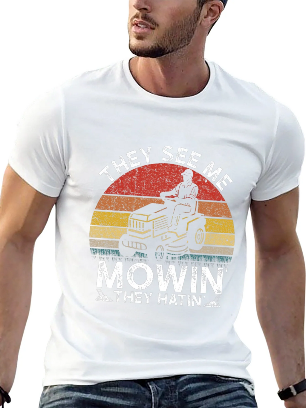They See Me Mowin T-Shirt - Lawn Care Humor Tee product image 10