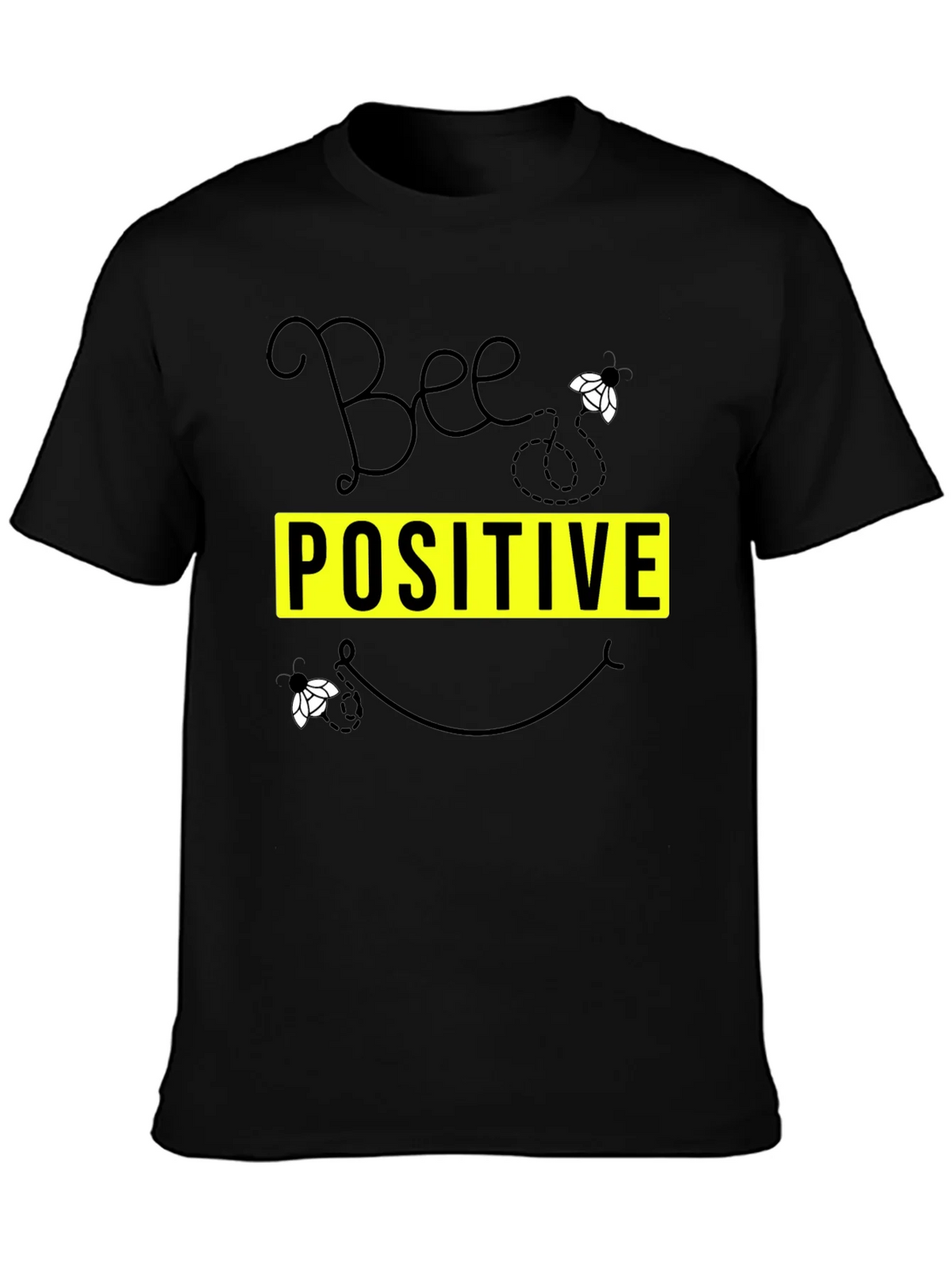 Bee Positive Graphic T-Shirt - Black product image 2
