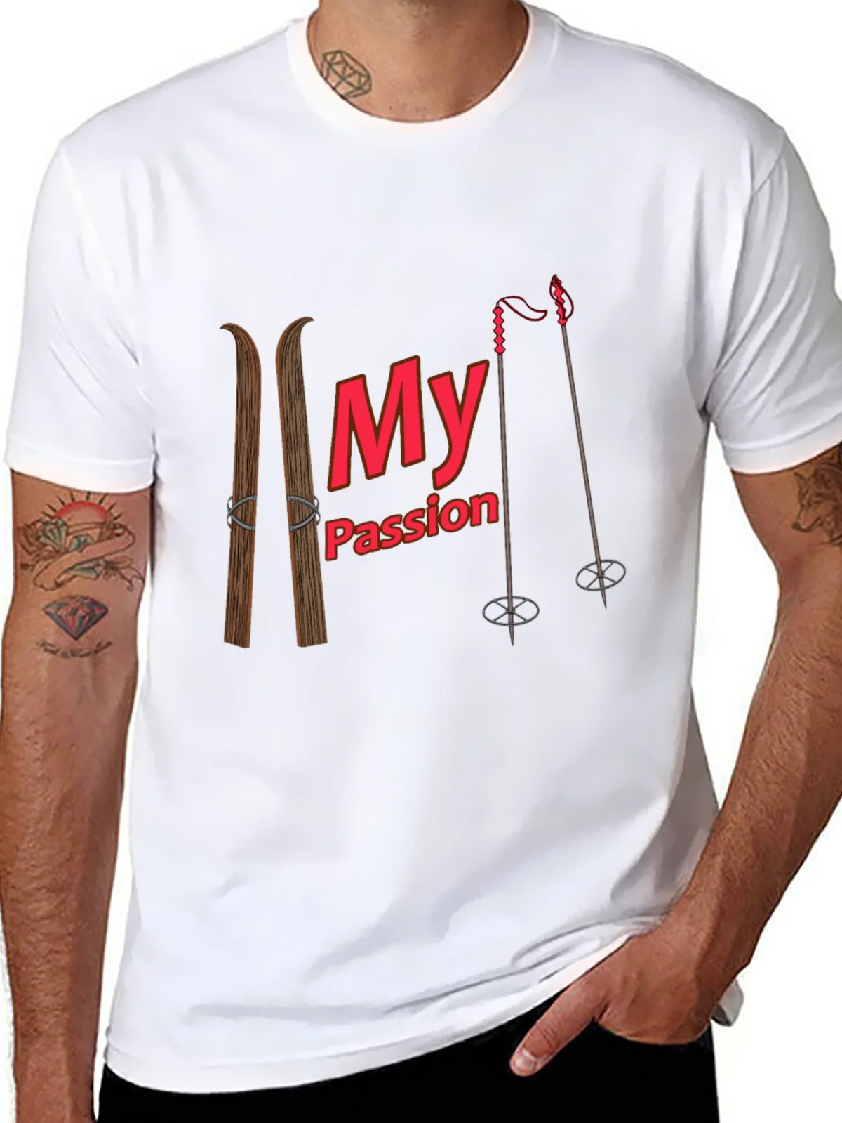 Skiing Passion Graphic T-Shirt product image 7