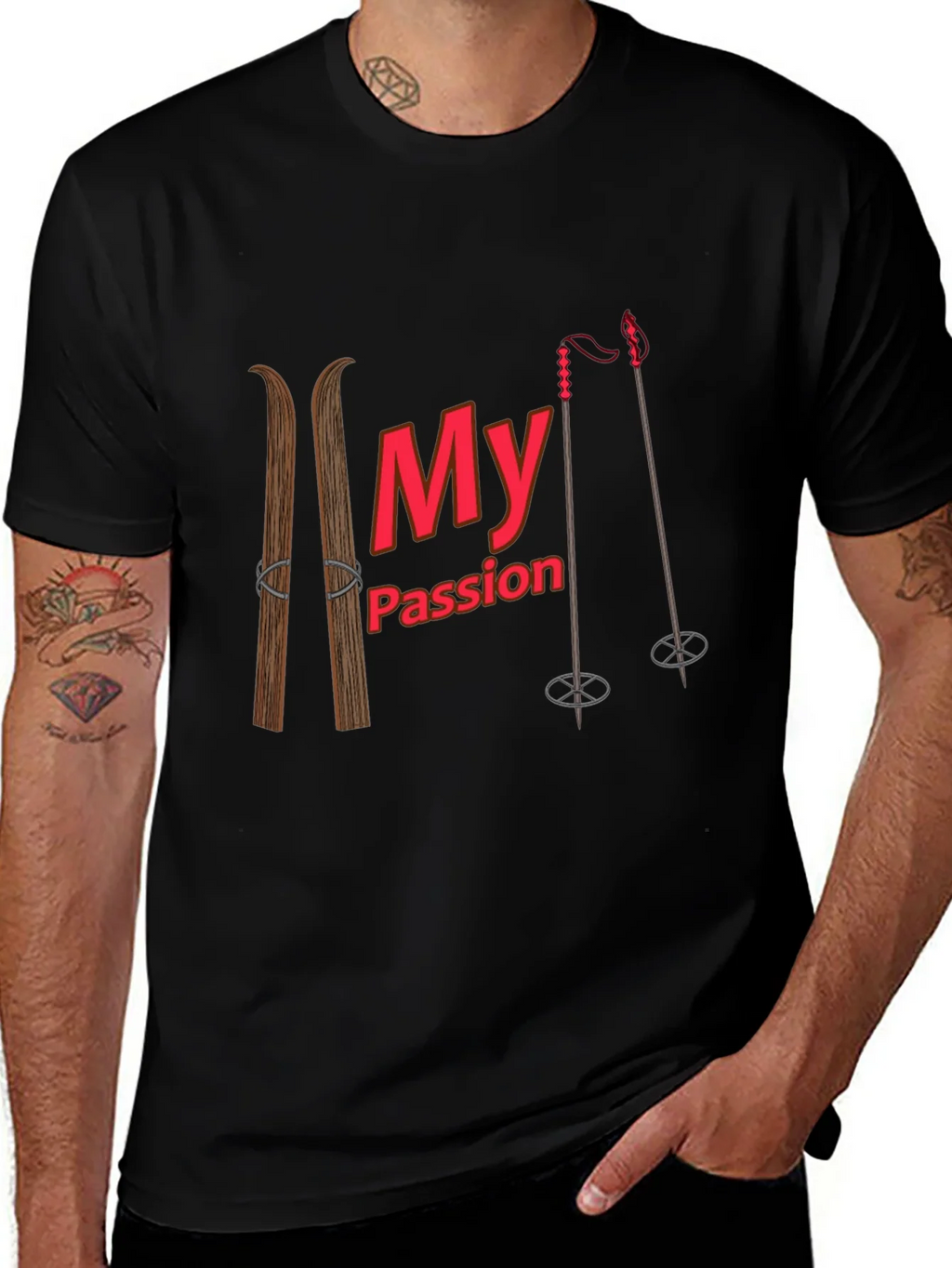 Skiing Passion Graphic T-Shirt product image 1