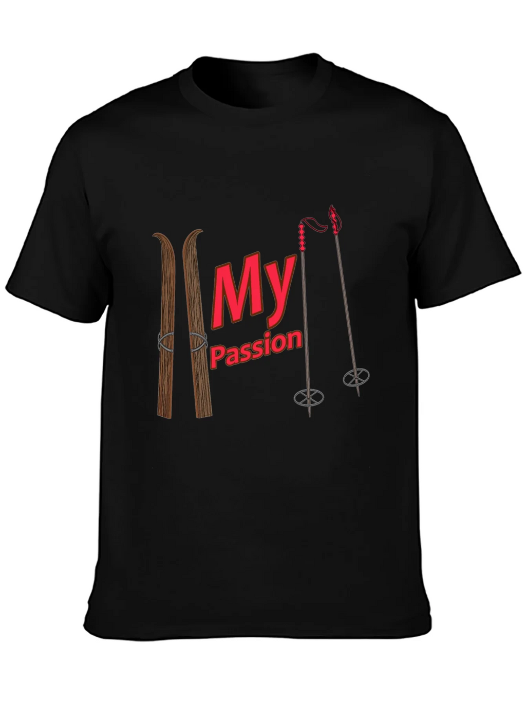 Skiing Passion Graphic T-Shirt product image 3