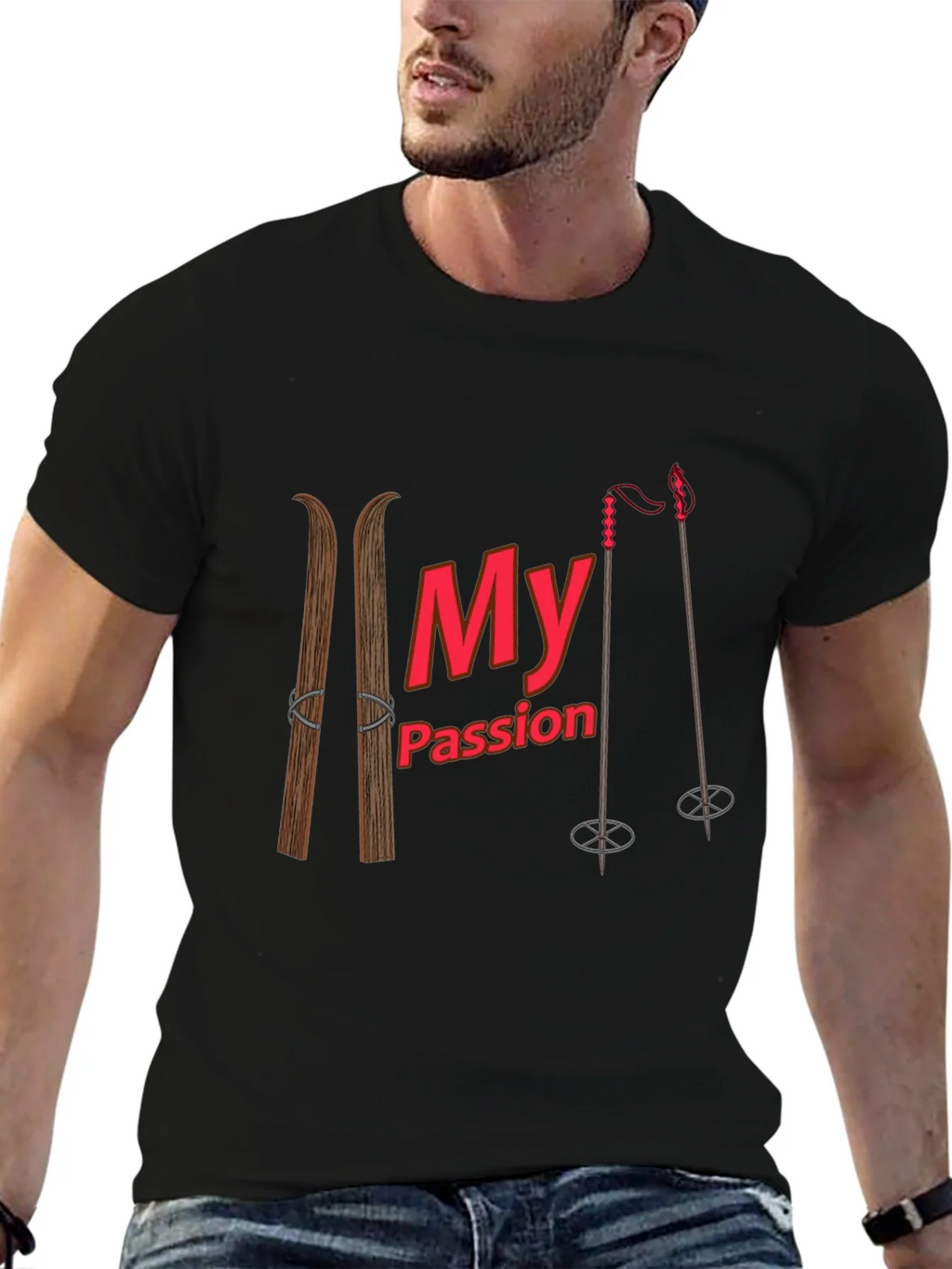 Skiing Passion Graphic T-Shirt product image 6