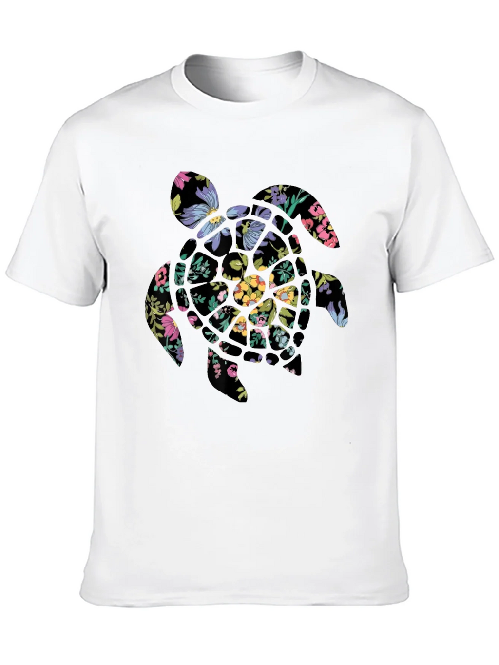 Floral Turtle Graphic Tee - Black product image 9