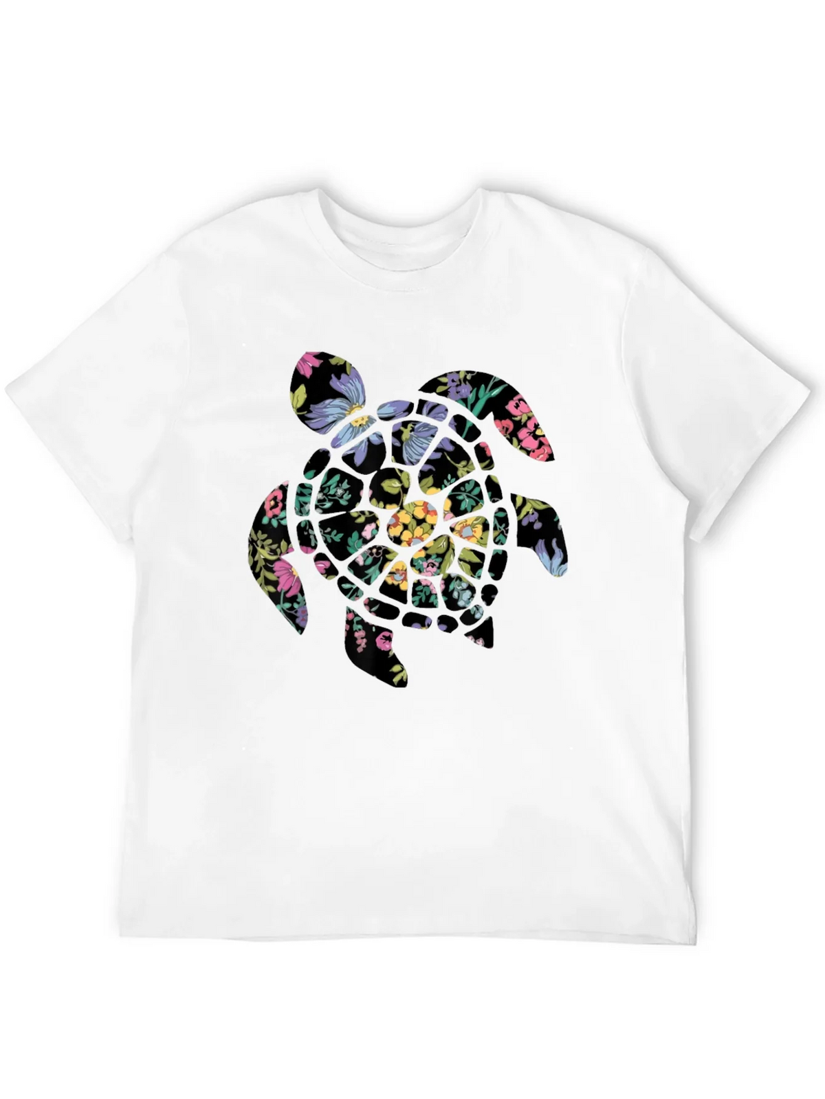 Floral Turtle Graphic Tee - Black product image 11